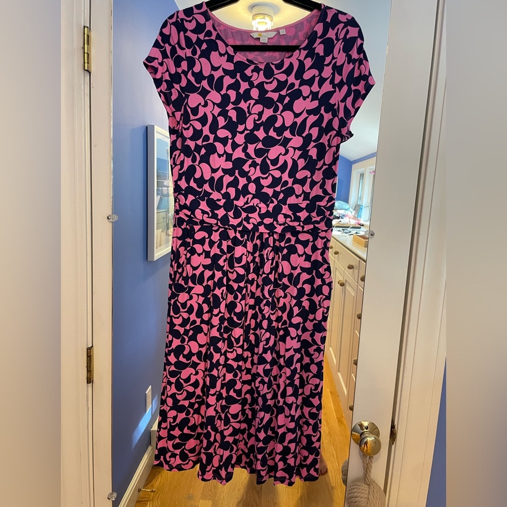 Boden, navy blue and pink mix, size 8
